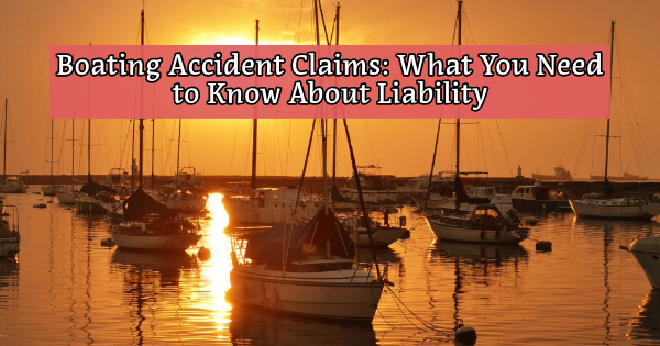 Boating Accident Claims: What You Need to Know About Liability