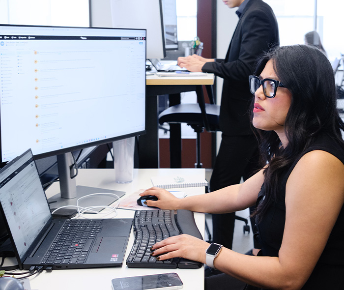 Golf Car Accidents woman at her desk