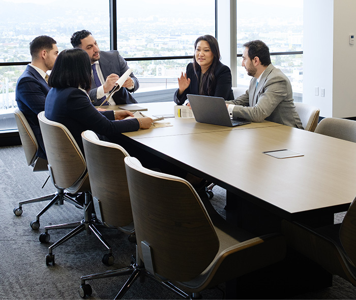Hit & Run Accidents a group meeting in the boardroom
