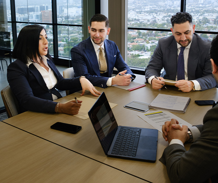 Broken Bones candid boardroom meeting