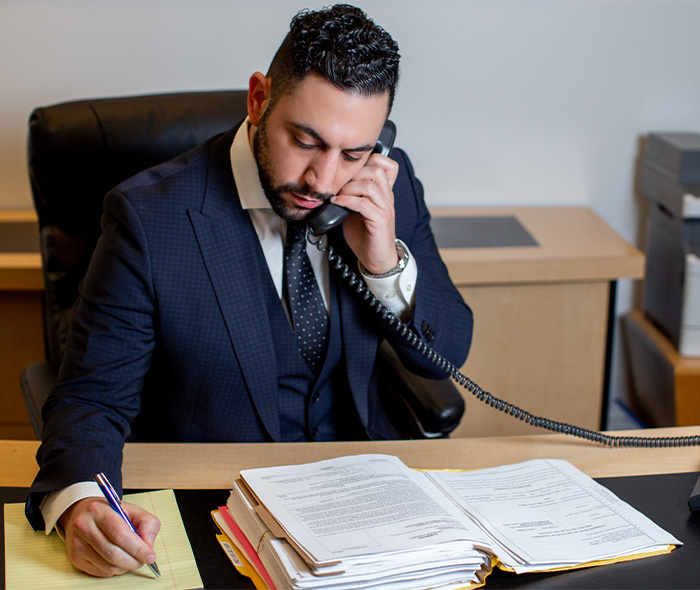 Construction Injuries Josh on the phone