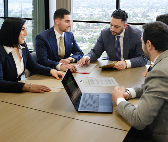 Orthopedic Injury meeting in the boardroom